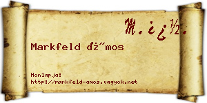Markfeld Ámos névjegykártya